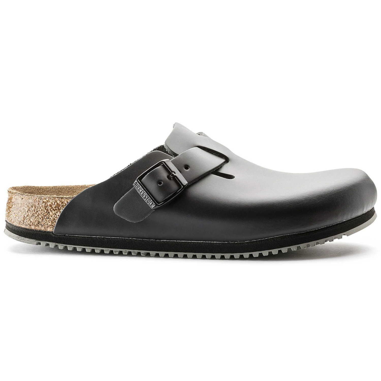 Birkenstock Boston Super Grip Leather Black 3 Birkenstock Boston Super Grip Leather Black - Image 3