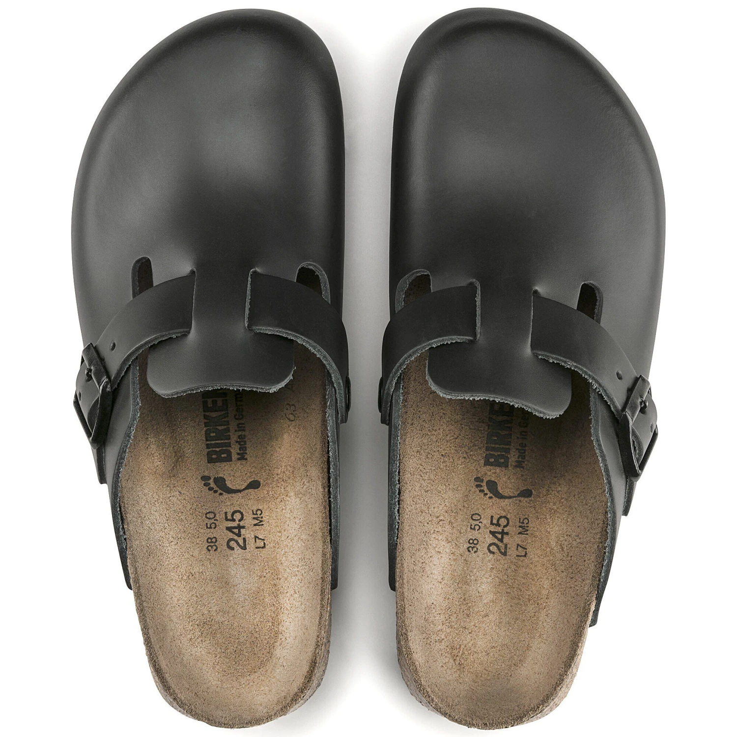 Birkenstock Boston Super Grip Leather Black 2 Birkenstock Boston Super Grip Leather Black - Image 2