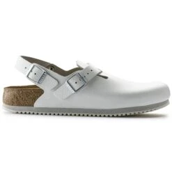 Birkenstock Tokio Super Grip Leather White 10 Birkenstock Tokio Super Grip Leather White -Birkenstock Sale Store 61136 side