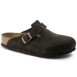 Birkenstock Boston Soft Footbed Suede Leather Mocha