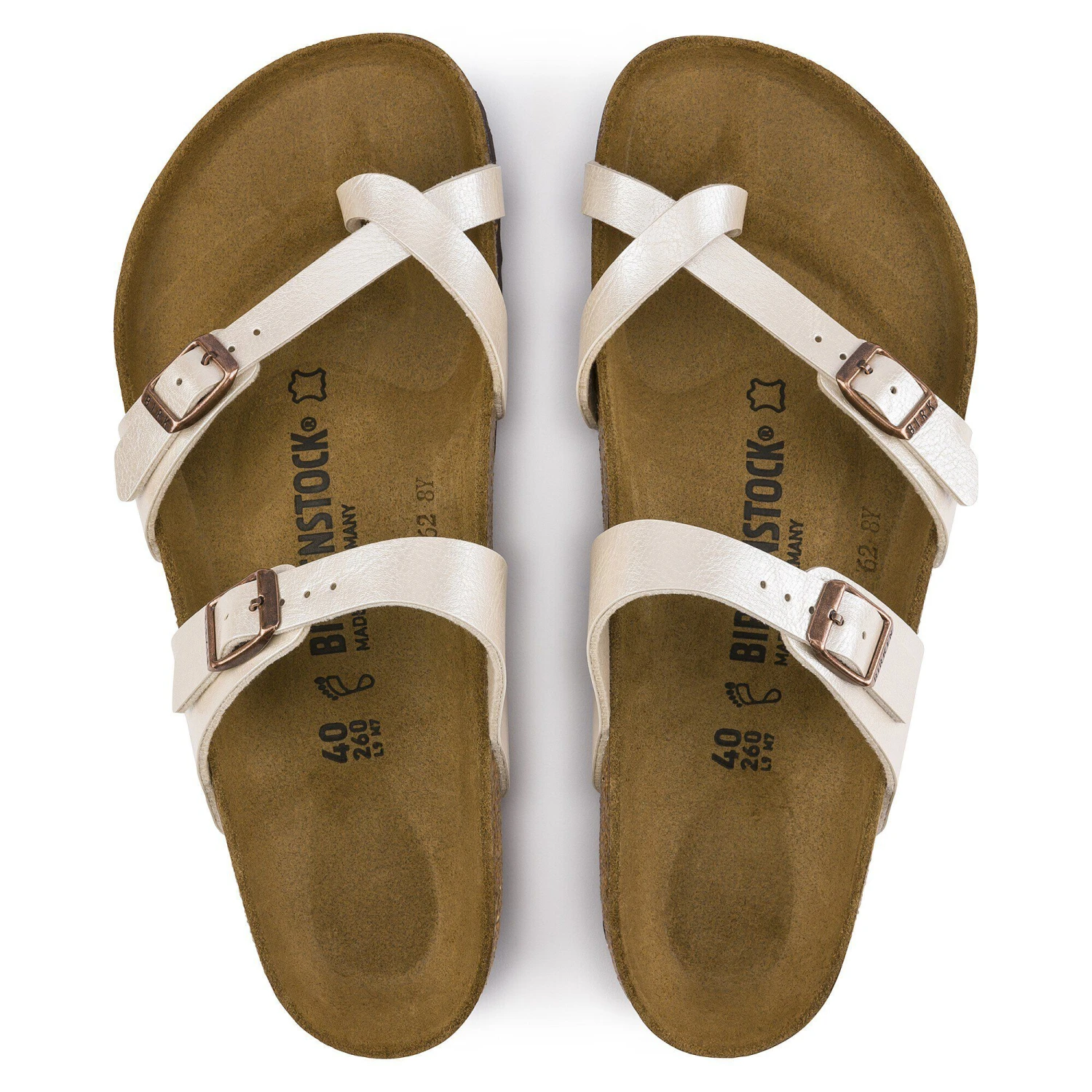 Birkenstock Mayari Birko-Flor Graceful Pearl White 2 Birkenstock Mayari Birko-Flor Graceful Pearl White - Image 2