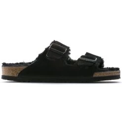 Birkenstock Arizona Shearling Suede Leather Black -Birkenstock Sale Store 752663 side