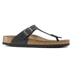 Birkenstock Gizeh Oiled Leather Black -Birkenstock Sale Store 845251 side