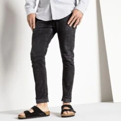 Birkenstock Arizona Soft Footbed Suede Leather Black 19 Birkenstock Arizona Soft Footbed Suede Leather Black -Birkenstock Sale Store 951321 f closeup m