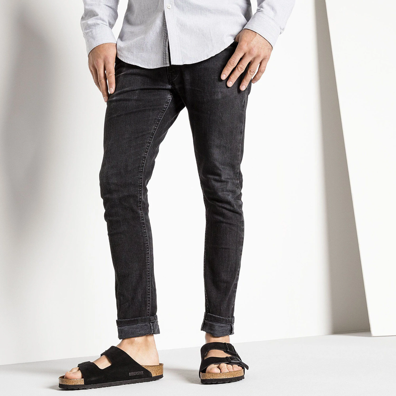 Birkenstock Arizona Soft Footbed Suede Leather Black 9 Birkenstock Arizona Soft Footbed Suede Leather Black - Image 9